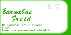 barnabas freid business card